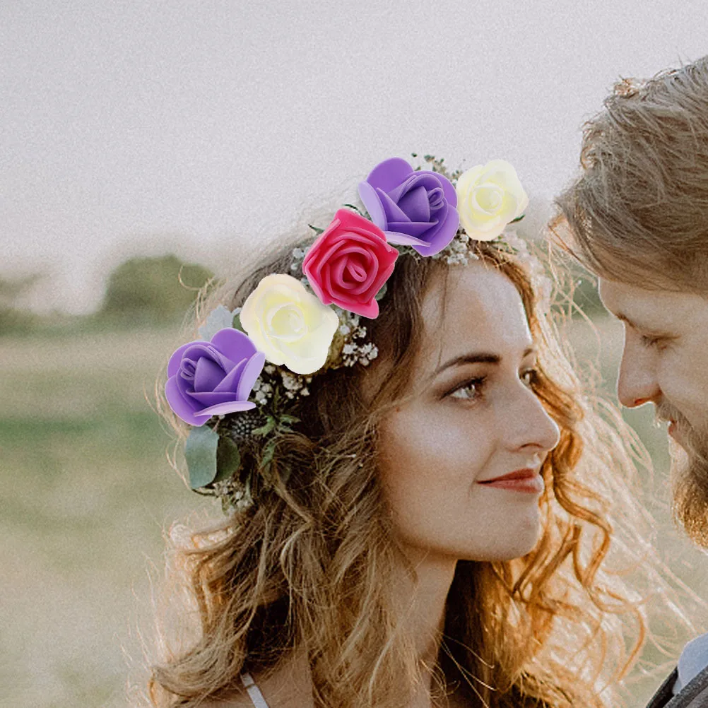 

100Pcs Fake Roses Artificial Flower Ornaments for Wedding Party Supplies DIY Home Decor Craft Making Roses Bulk Pack