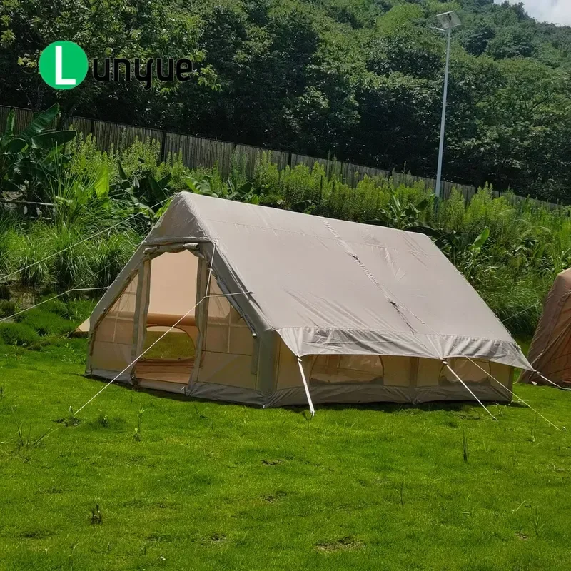 Oversized Inflatable Camping Tent Waterproof Oxford Fabric Portable Family Tent for Outdoor Parent Child Four Seasons Use
