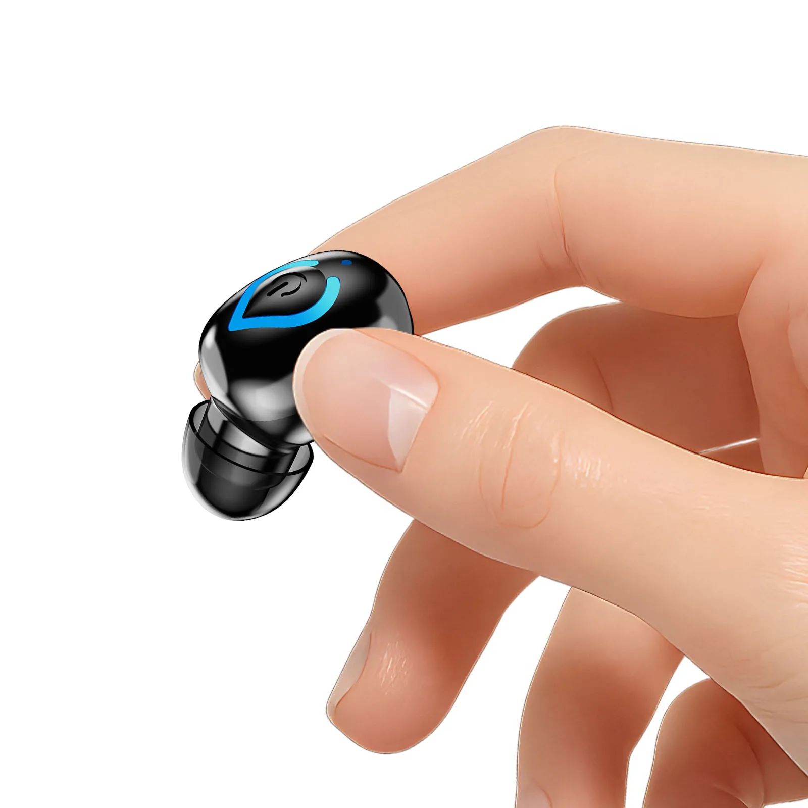 BT 6.1 Wireless Mini Single Earbud With Mic In-Ear Sports Headphones Handsfree Single Headset for Smart Phones PC TV Audiobook