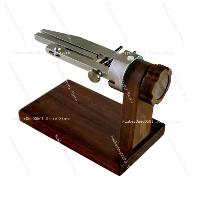 DIY Watch Band Edge Oil Clamp With Black Walnut Base Hand Leather Strap Oiling Grinding Auxiliary Clip Tools Watchband Holder