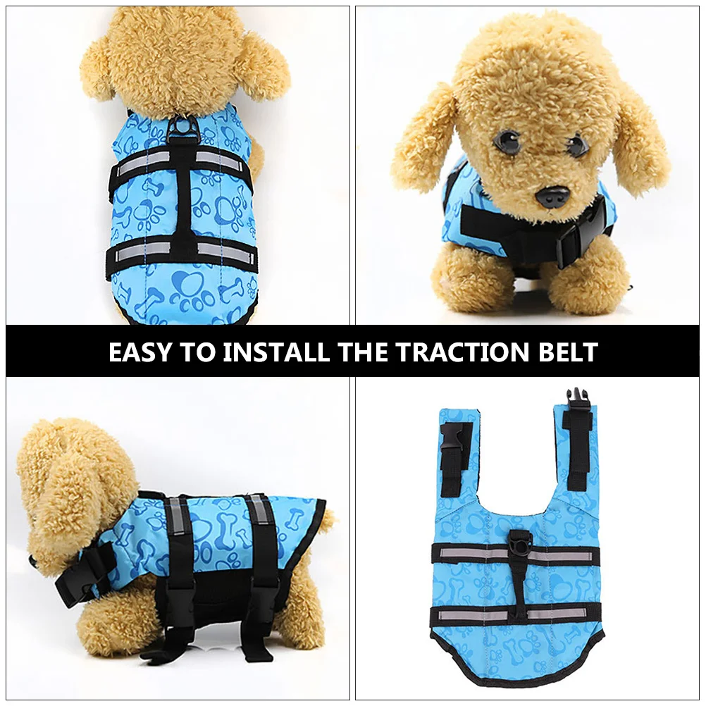 

Pet Life Jacket Dog Suit Reflective Vest for Dogs Adjustable Size Lightweight Portable Puppy Life Vest Dog Clothing Pet
