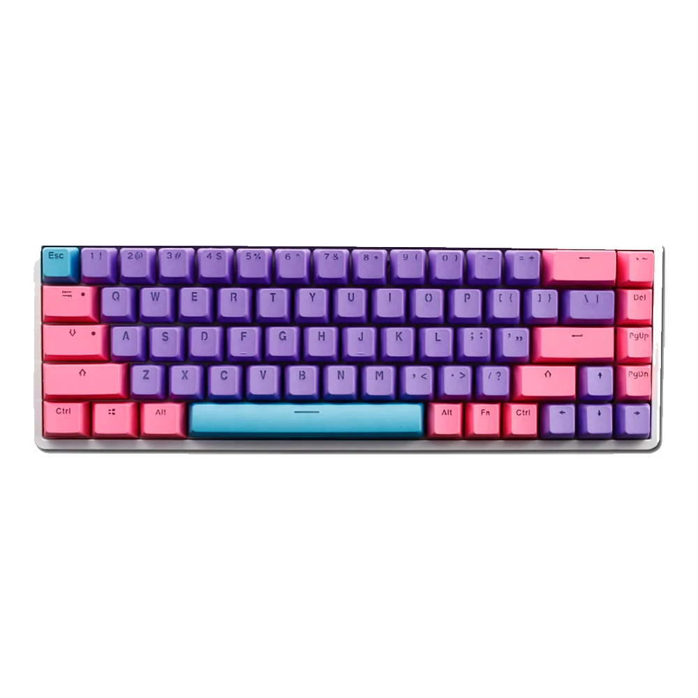 68 Tasten mechanische Tastatur PBT Tastenkappen zweifarbige OEM MX PBT transparente Tastenkappe für Royal Kludge RK68/RK837/G68/RK855/RK87