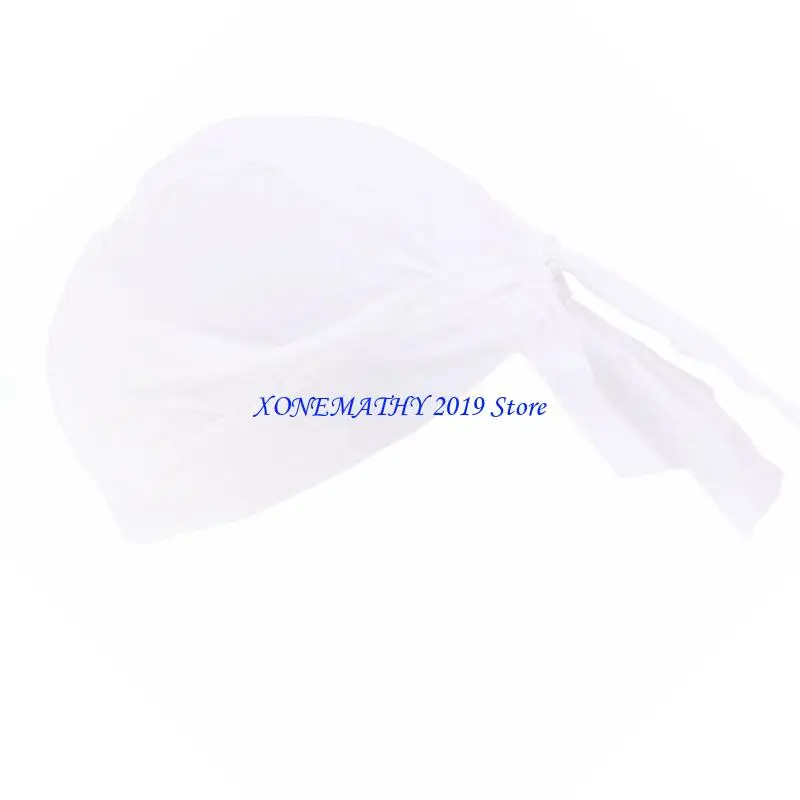 F42F متعددة الاستخدامات منديل قبعة الطهاة غطاء الرأس تنفس Sweatproof المطبخ باندانا قبعات