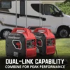 Generador inversor portátil PowerSmart de 2500 vatios con tecnología silenciosa y protección de CO 4