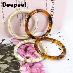 2 uds = 1 par Deepeel 10cm anillo de resina bolsas mango manijas redondas de moda soportes de costura bolsos hechos a mano accesorio para manualidades DIY