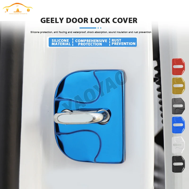 

Auto Car Door Lock Buckle Cover Latch Anti Rust Protect Stainless Steel Accessories Decoration For Geely Boyue L 2023-2024