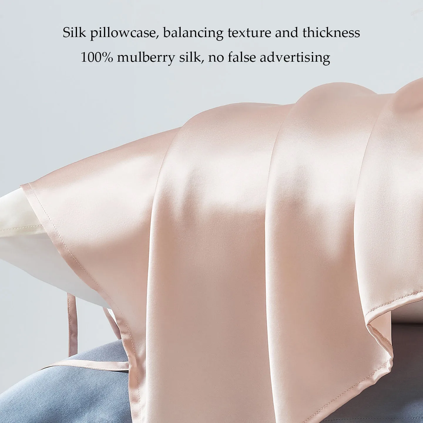 Mulberry Silk Pillowcase 100% Silk Pillow Cover 50x80cm Tie Portable Travel Bedding Soft Breathable Portable Pillow Protector