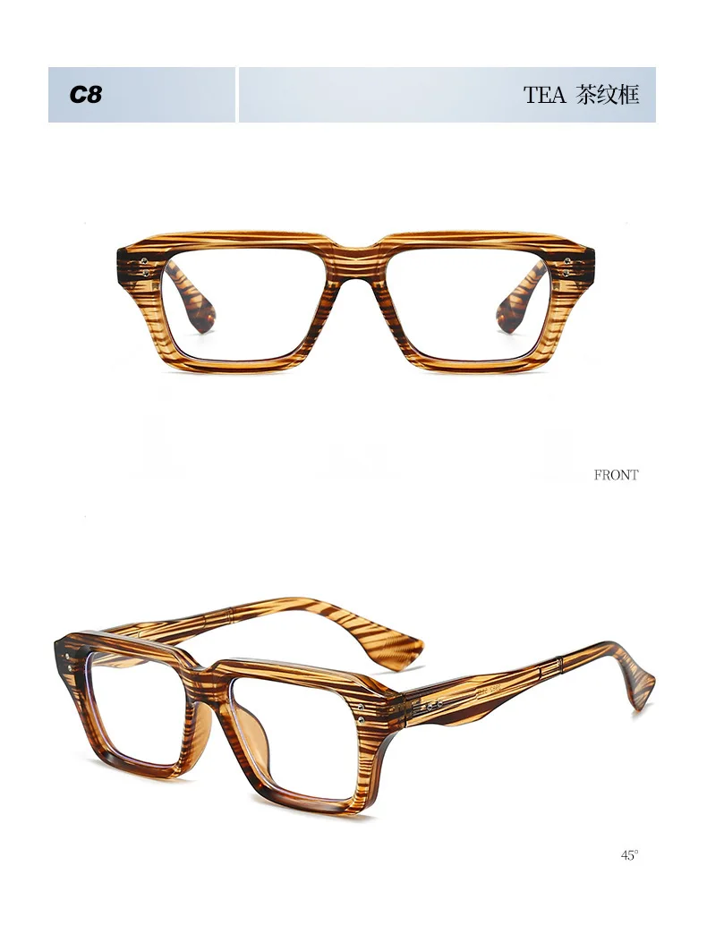 Luxus Vintage Nieten Schmücken Quadratischen Rahmen Sonnenbrille Frauen Männer Mode Designer Shades Sommer Reisen Stick Brillen UV400 – Detail 19