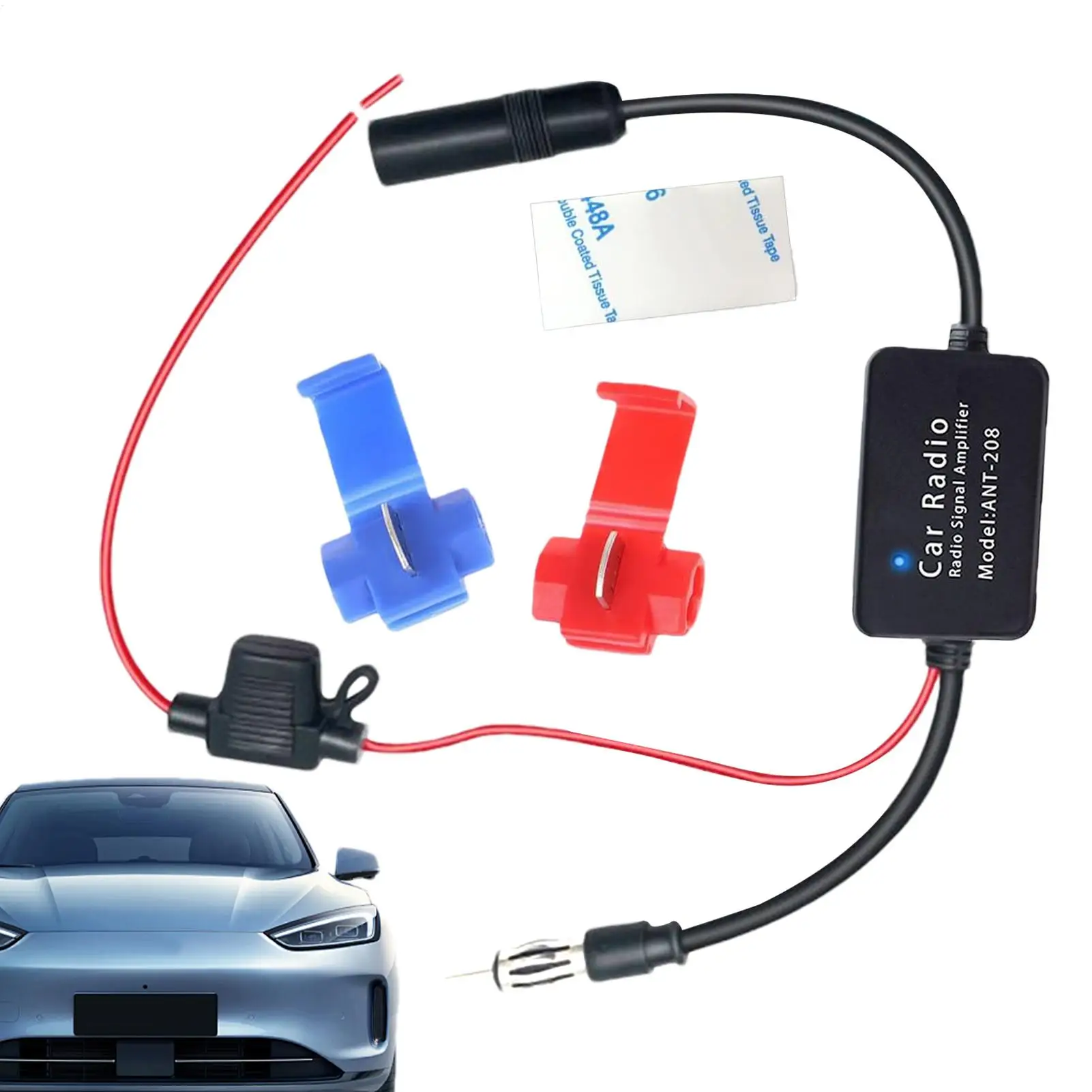 Car Radio Antenna 12V Radio Signal Amplifier Booster Amplifer Car Antenna Aerials For Marine Boat Automative Vehicle