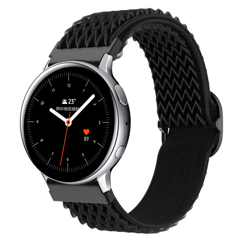 20mm 22mm Band Elastic Nylon Loop for Samsung Galaxy Watch 4/classic/2/3/Active 45mm/46mm/42mm Gear S3 Huawei GT 2 2e Pro Strap