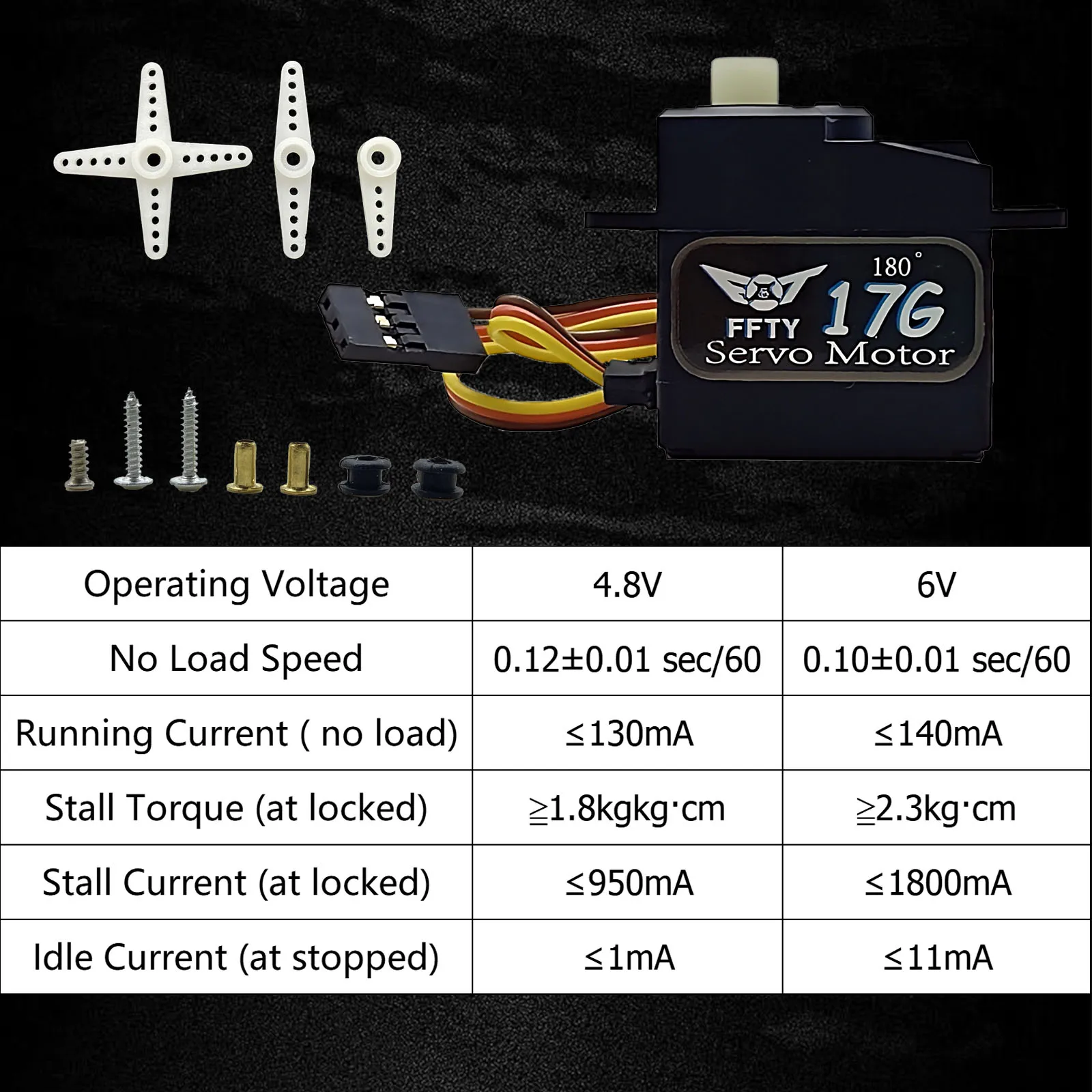 Serwo FFTY 21g, serwo z metalowymi przekładniami, serwo 4.2KG 17g do samochodów RC 1/16 1/18, 14001 C24 D12 MN99S MN86, samolotów RC, robotów