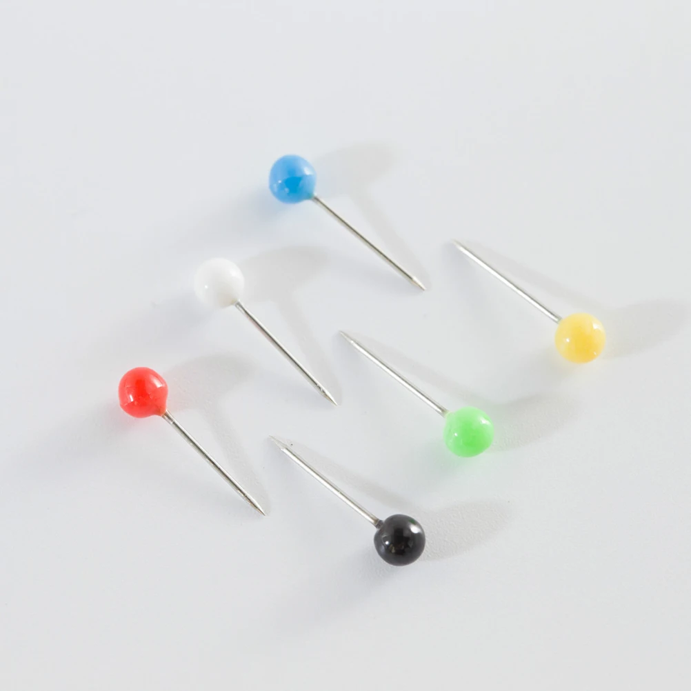 

500 Pcs Colorful Push Pins Round Map Tacks Stainless Steel Office Cork Board Bulletin Travel DIY