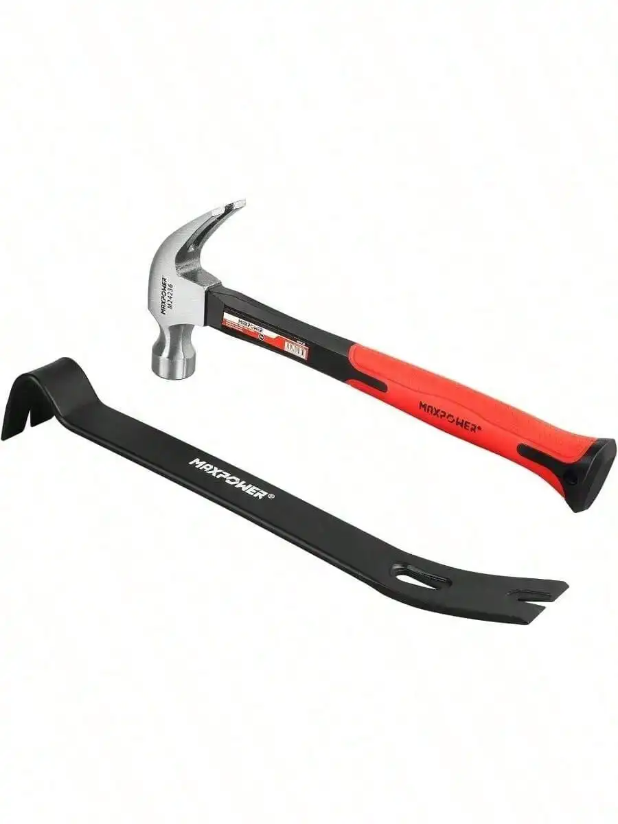 

Набор: молоток-гвоздодер 20 унций и лом-рыхлитель 15 дюймов