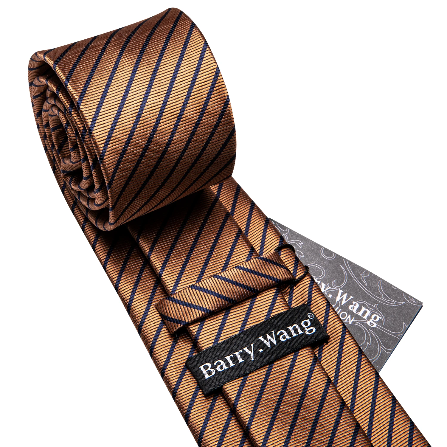 Дизайнерский мужской галстук жаккардовый галстук нагрудный квадратный комплект запонок коричневый синий Dijon в полоску для мужчин мужской свадебный подарок для деловой вечеринки