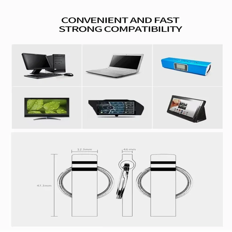 متعددة الوظائف المحمولة عالية السعة 128G-2TB عالية السرعة Usb 3.2 الكمبيوتر ثنائي الاستخدام Otg واجهة مزدوجة محرك فلاش USB معدني #6