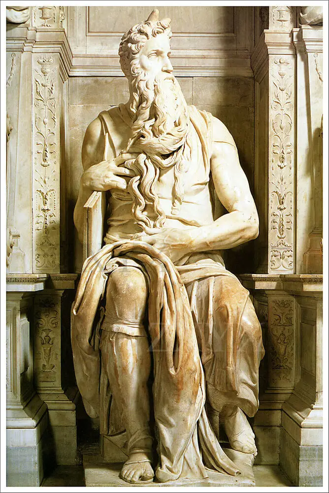 Artist Painter Michelangelo Buonarroti Poster Print of Sculpture of Moses