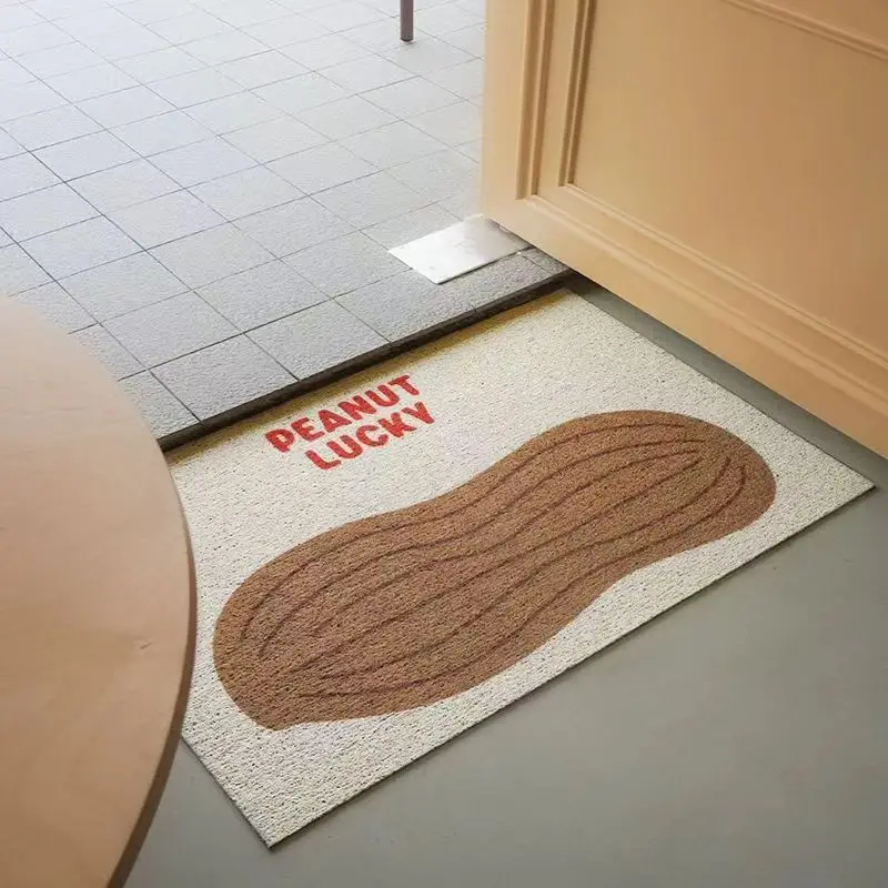 Nuts Pistachio Sand Scraping Dust Door Entrance Doormat Hallway Bath Non-slip Rug Dust Removal Carpet Wire Loop Footpad Doormat