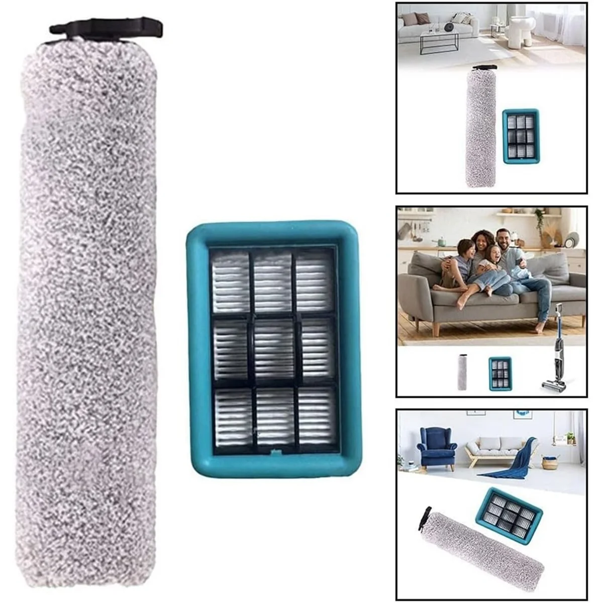 진공 청소기 브러시 롤 교체 가능 브러시 필터, 크로스웨이브 HF2 3845N 3831 바닥 스크러버 액세서리