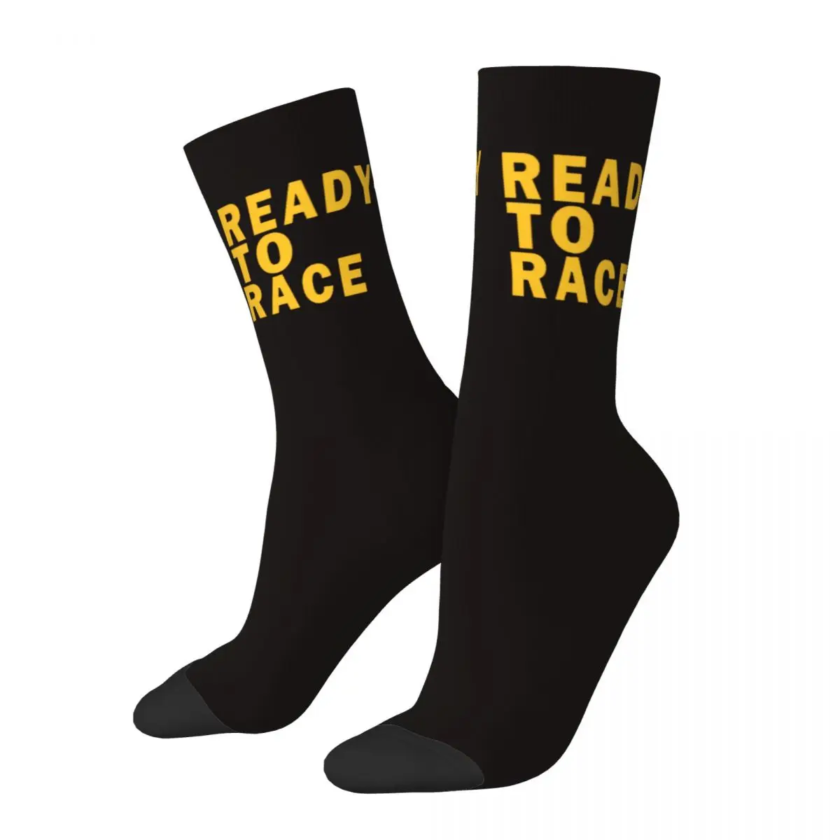 Ready To Race Championship Unisex Winter Socks Cycling Fun printing Socks Street Style Crazy Sock