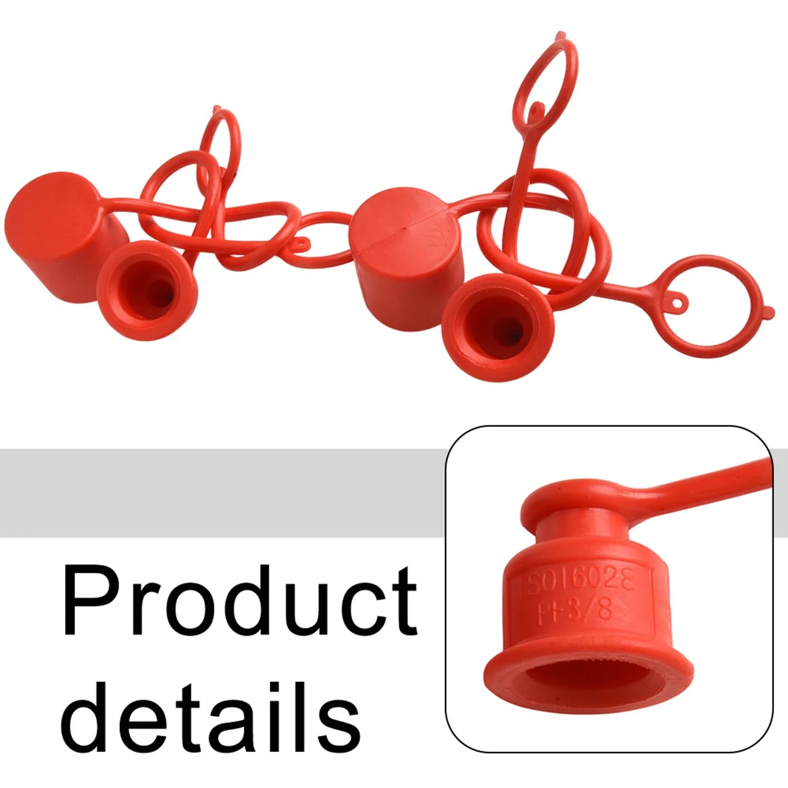 2 Sets Flat Face Quick Connectors For Hydraulic Coupler For Hydraulic Quick Connector Rubber Dust Cap 1/2in 1/4in 3/8in 3/4in