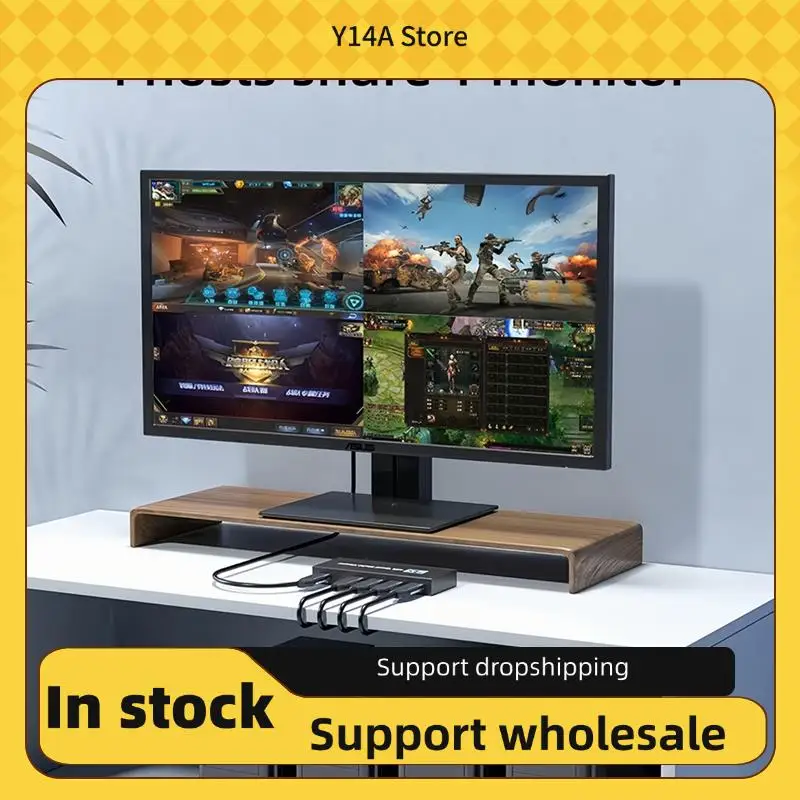 

Y14A Quad Multi Viewer 4 In 1 Out 4K -Compatible Screen Viewer 1080P Seamless Switcher For PS4 Camera PC TV Monitor