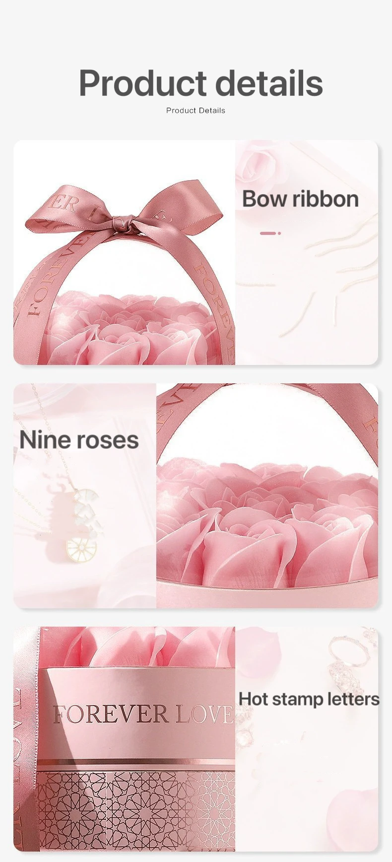 Rose Flower Jewelry Gift Box - Perfect for Girlfriend, Elegant Rose Jewelry Set in Exquisite Gift Box - view 3