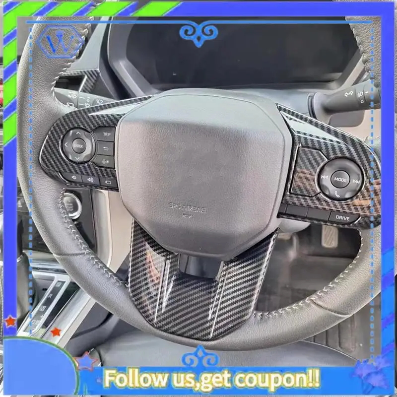 

M46K-Steering Wheel Cover Trim Kit For Toyota Yaris Cross 2023 2024 Southeast Asia Version Interior Spare Parts Carbon Fiber