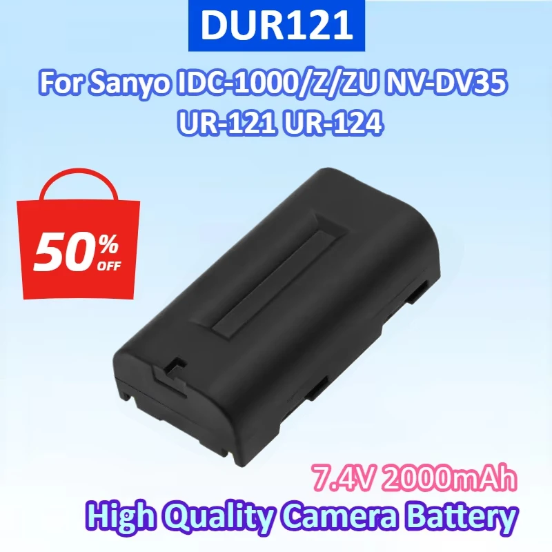 NEW UR121UR UR-121UR 7.4V 2000mAh Camera Battery for Sanyo IDC-1000/Z/ZU NV-DV35 UR-121 UR-124 NV-HD500/NV-KD100 NVP-D6