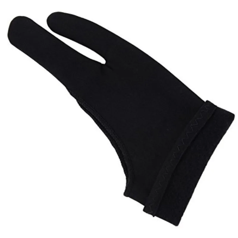 1PC Black Two-finger Anti-fouling Drawing Home Glove 3 Sizes For Artistic Design  Graphic Tablet Home Gloves Right And Left Hand