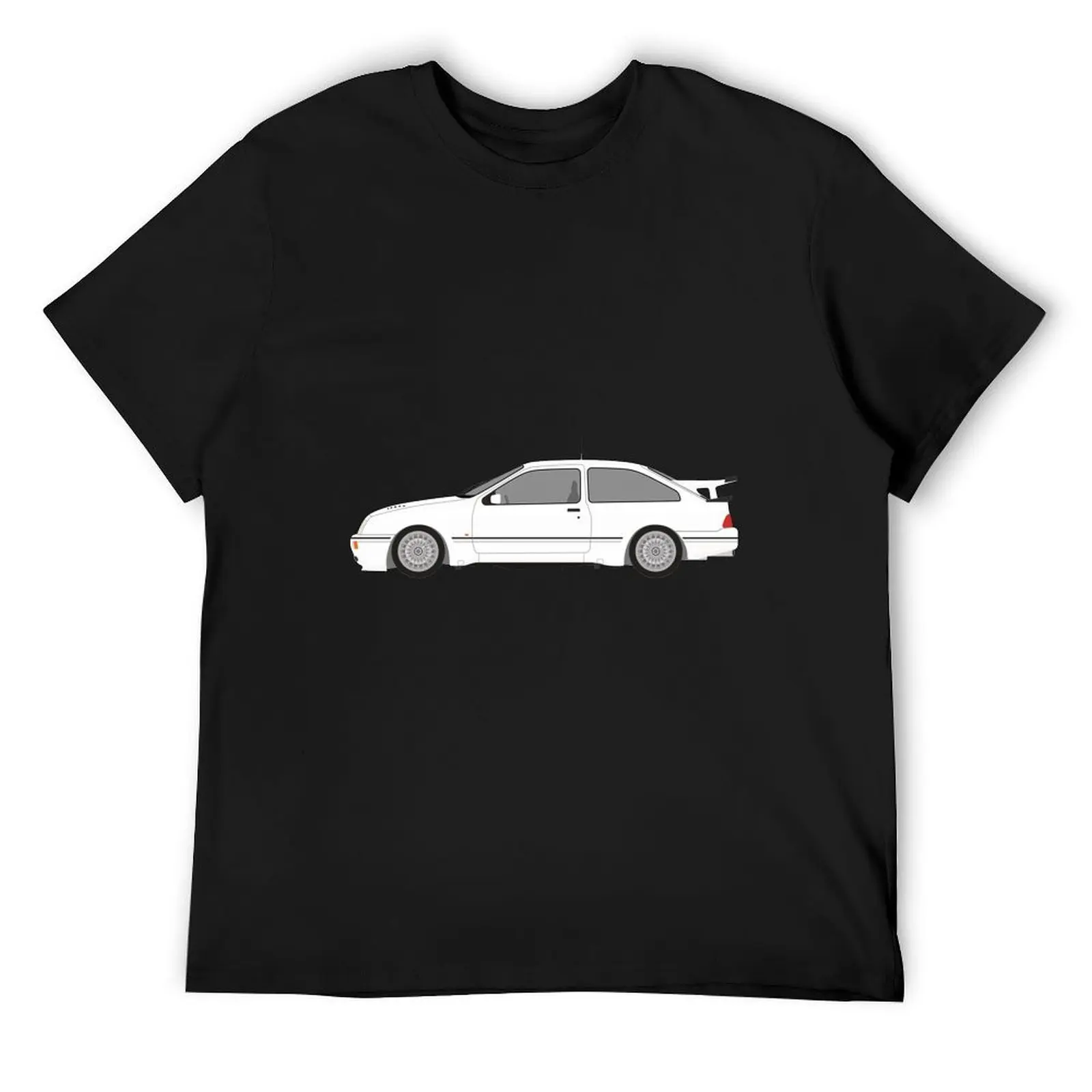 

Sierra RS Cosworth Classic Car 3 door hatchback in White T-Shirt summer top Short sleeve tee men workout shirt