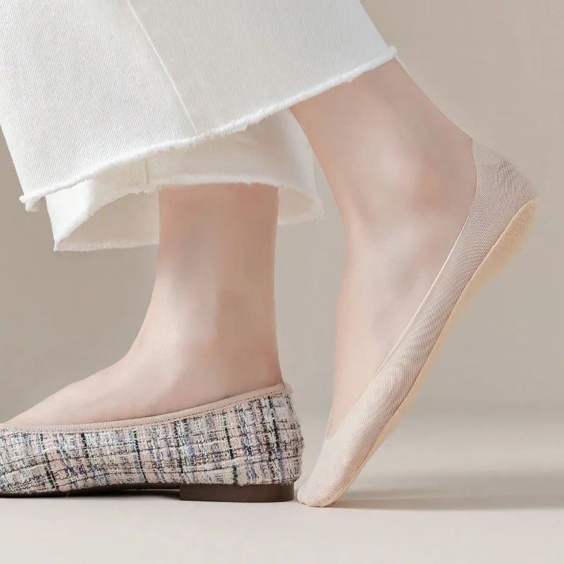 5 Pairs Women Socks Summer Thin Low Cute Socks Solid Color Breathable Invisible Socks For Women image 3