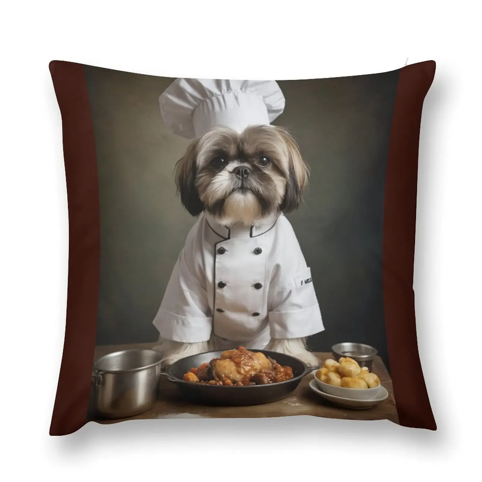 

Shih Tzu Chef Throw Pillow luxury throw pillow covers Sofa Covers For Living Room covers for pillows pillow