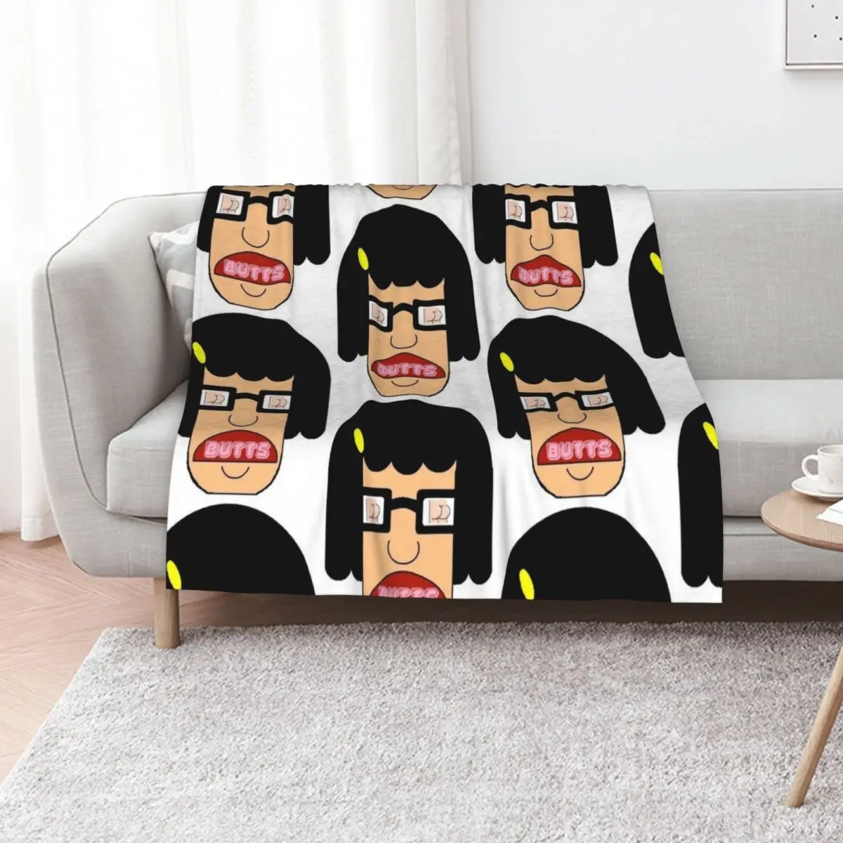 TINA LOVES BUTTS Throw Blanket Summer christmas decoration Sofa Quilt Decorative Throw warm winter Custom Blankets