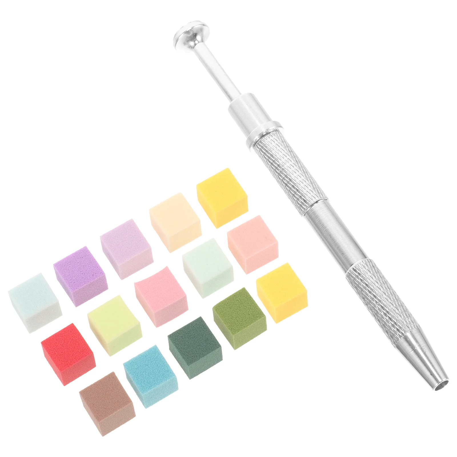 1 ensemble 1 ensemble d'éponges à ongles pour le décoloration des couleurs, outil de mélange doux, conception de manucure avec Kit d'outils de saisie à 4 broches