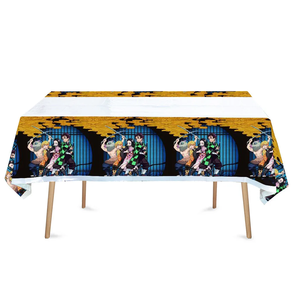 Demon Slayer Party Decoration Children Birthday Party Supplies Cartoon Anime Cup Plate Tablecloth Napkin Baby Shower Gifts