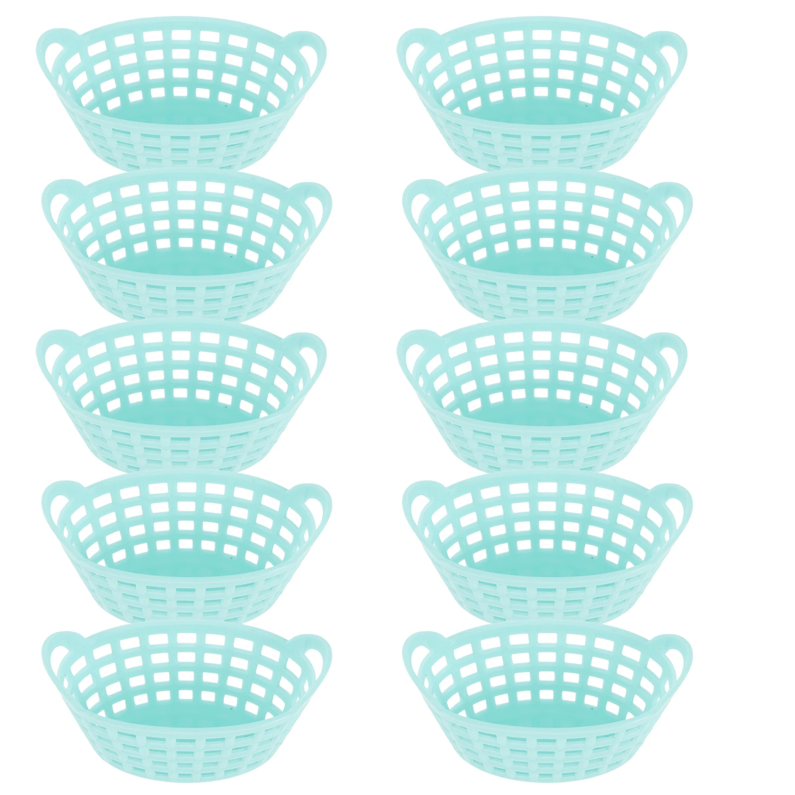

10 Pcs Mini Shopping Basket Models Collapsible Lightweight Plastic Baskets Kids Playing Candy Storage Home Decorations Grocery