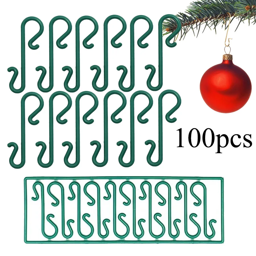 S Shape Hooks Used to Assist In Hanging Christmas Balls Christmas Tree Hanging Ornaments Pendant Home Decoration