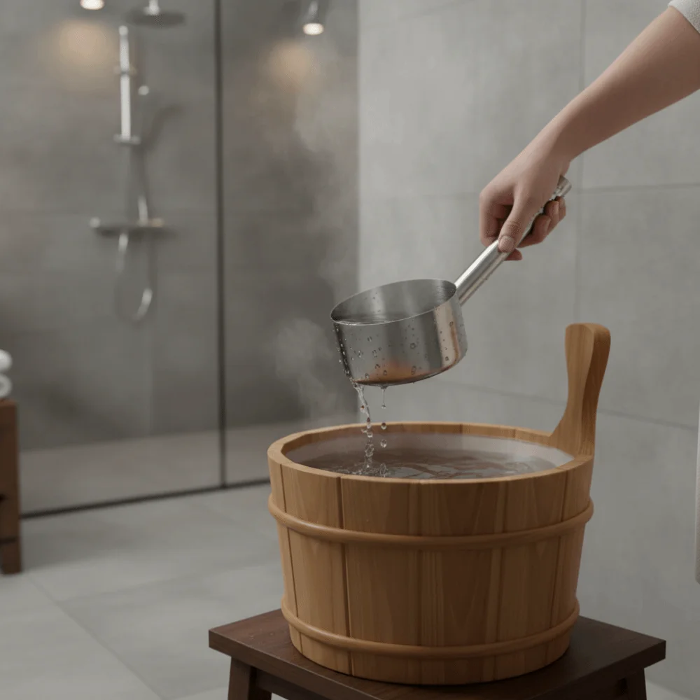 Long Handle Stainless Steel Water Ladle Thickened Large Capacity Kitchen Water Scoop Rust-proof Anti-slip Granule Design