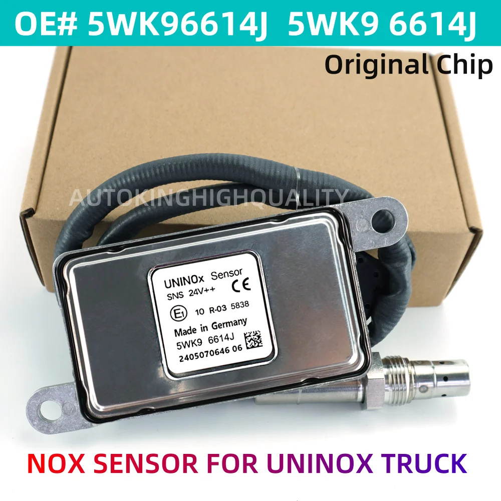 5WK96614J Original New NOX Sensor 6614J Nitrogen Oxygen Sensor For HYUNDAI 24V 2965084700 29650-84700 Car-styling