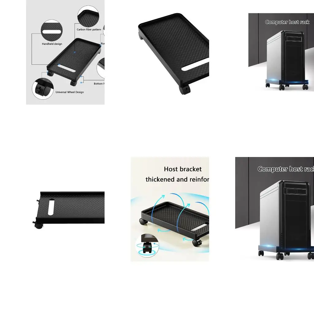 

Universal CPU Stand with Two Lockables Wheel and Raised Bottom to Prevent Water A4WF