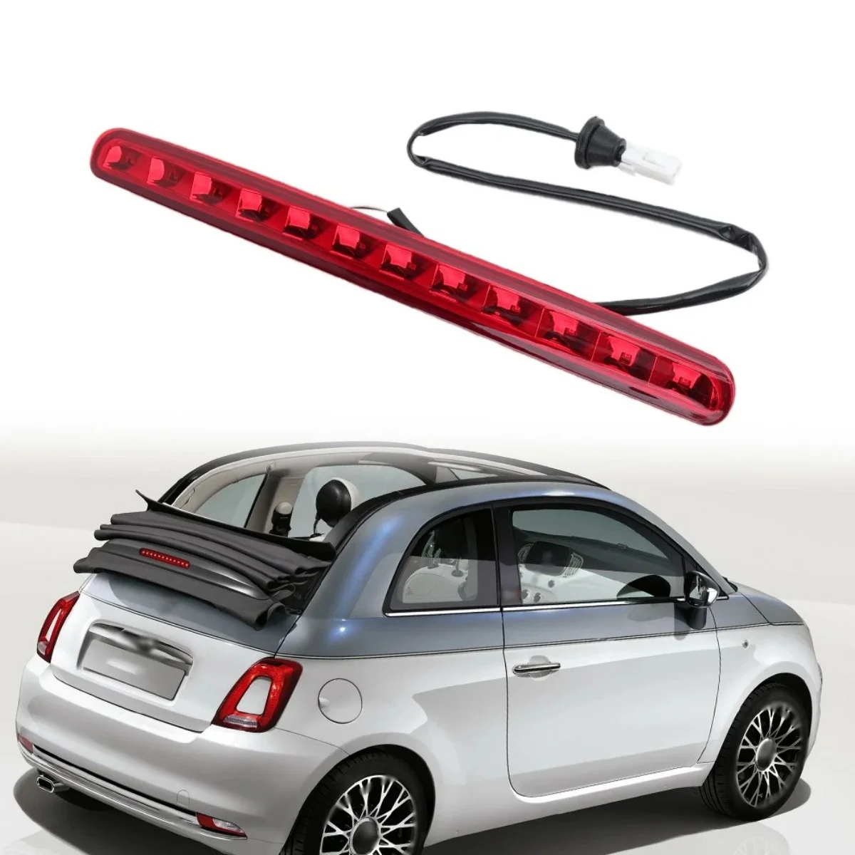 

Rear High Mount Stop Light LED For Fiat 500 Convertible 2009-2019 Part Numbers 77365246 68140780AA 3Rd Brake Light