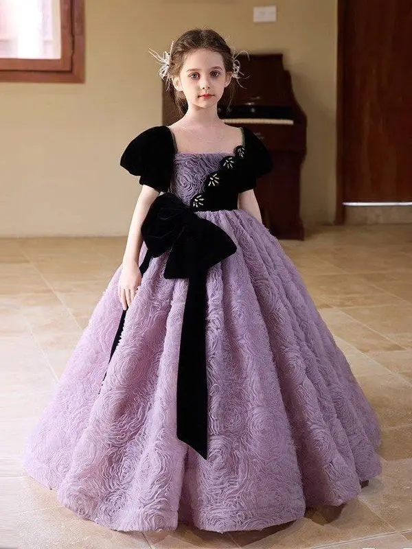 

Потрясающее праздничное платье принцессы для девочек, костюм феи, нарядное платье с пышными рукавами для выступлений и торжеств