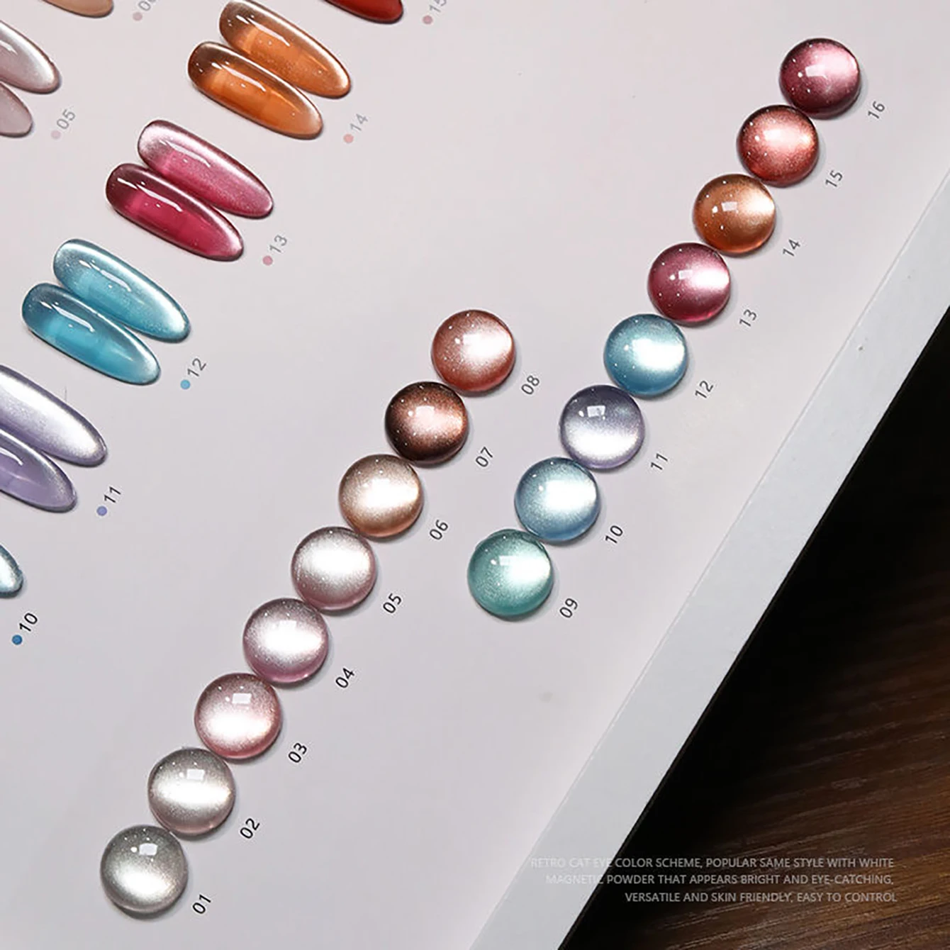 1-16 個 WS 新しい超高輝度レトロピンクキャットアイジェルネイルポリッシュアイス透明美白ネイルアートネイル用品クリスマスネイル