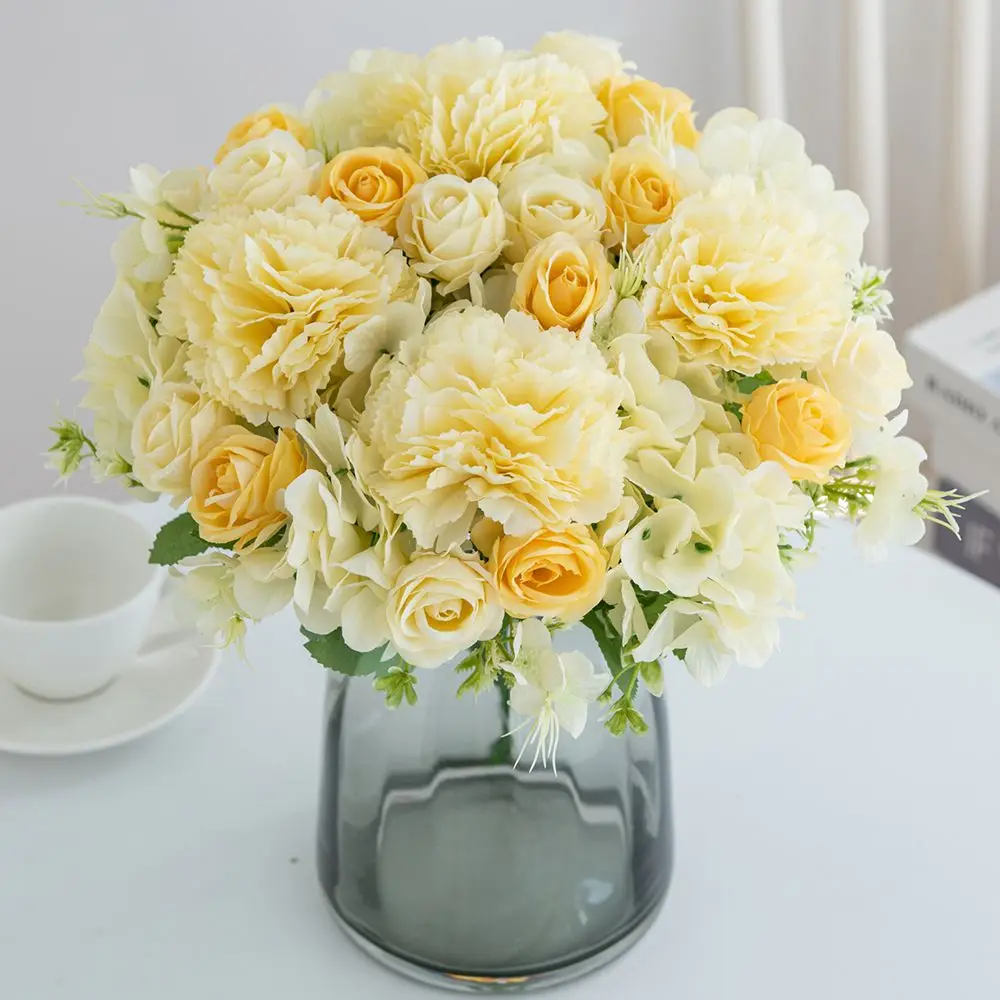 6 Stück künstliche Blumen für Festivals, Hochzeiten, Brautsträuße, Kränze, für Zuhause, Zimmer, Tisch, handgefertigte Dekoration, für den Außenbereich, Garten, DIY, Geschenkzubehör – Detail 2