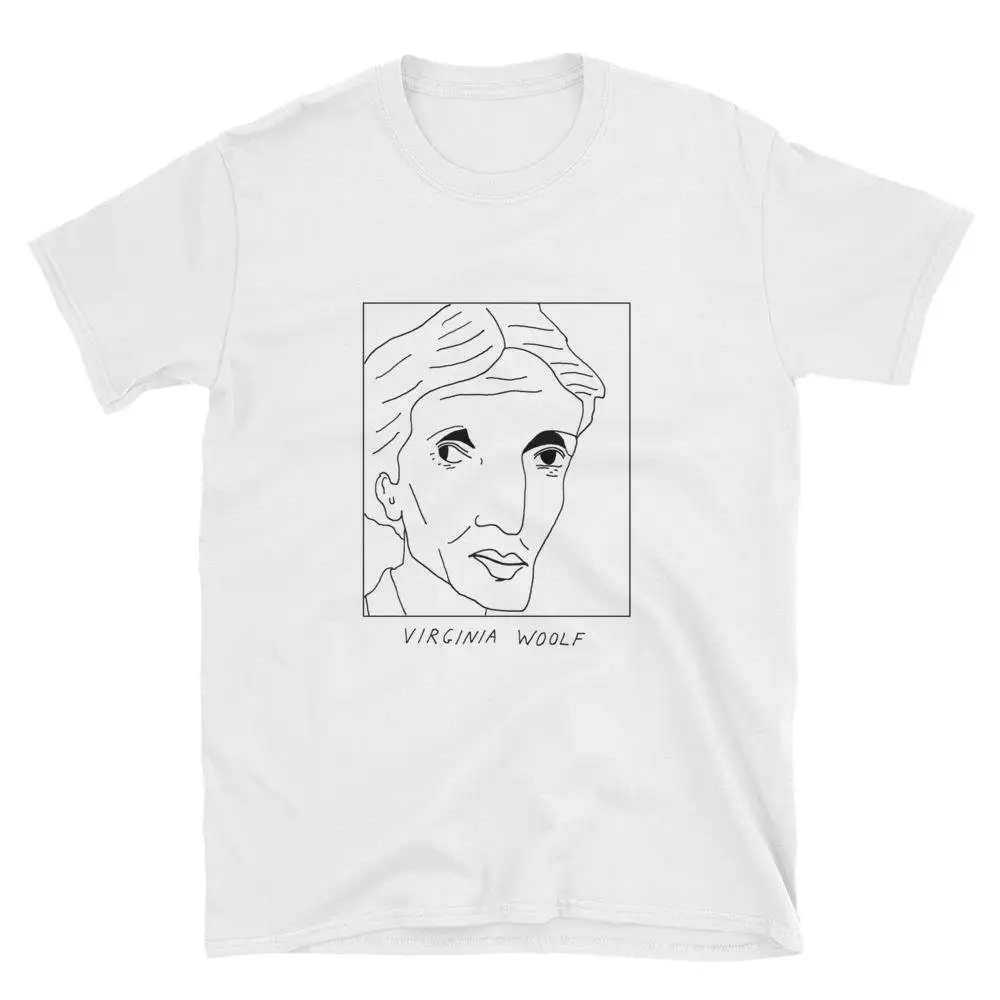 Badly Drawn Authors Virginia Woolf T Shirt FREE Worldwide Delivery