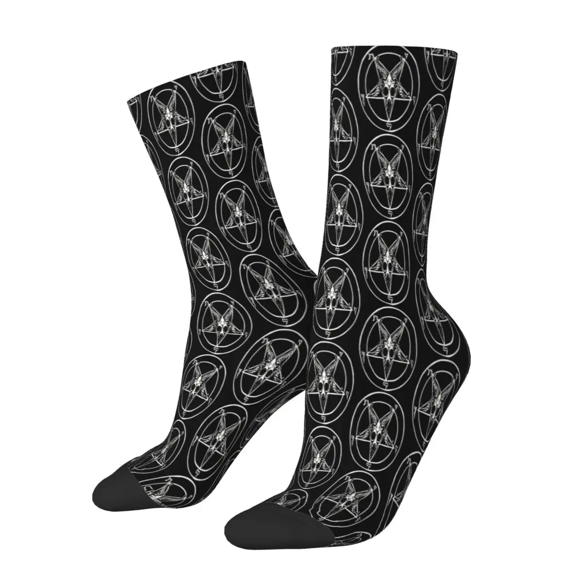 Baphomet Pentagramm Socken Socken Männer Frauen Polyester Strümpfe anpassbar lustig