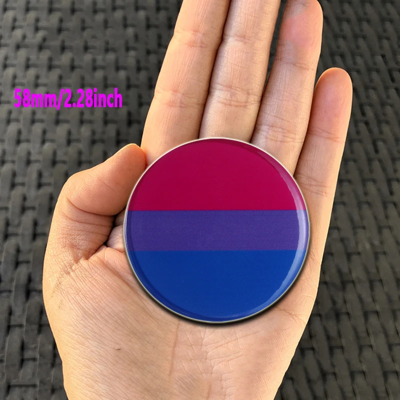 32/44/58 مللي متر LGBT العلم قوس قزح القلب بروش المينا دبابيس أزرار ذاتية الصنع المفاجئة في الحرفية للحقيبة والملابس الديكور 1.26/1.73/2.28 بوصة