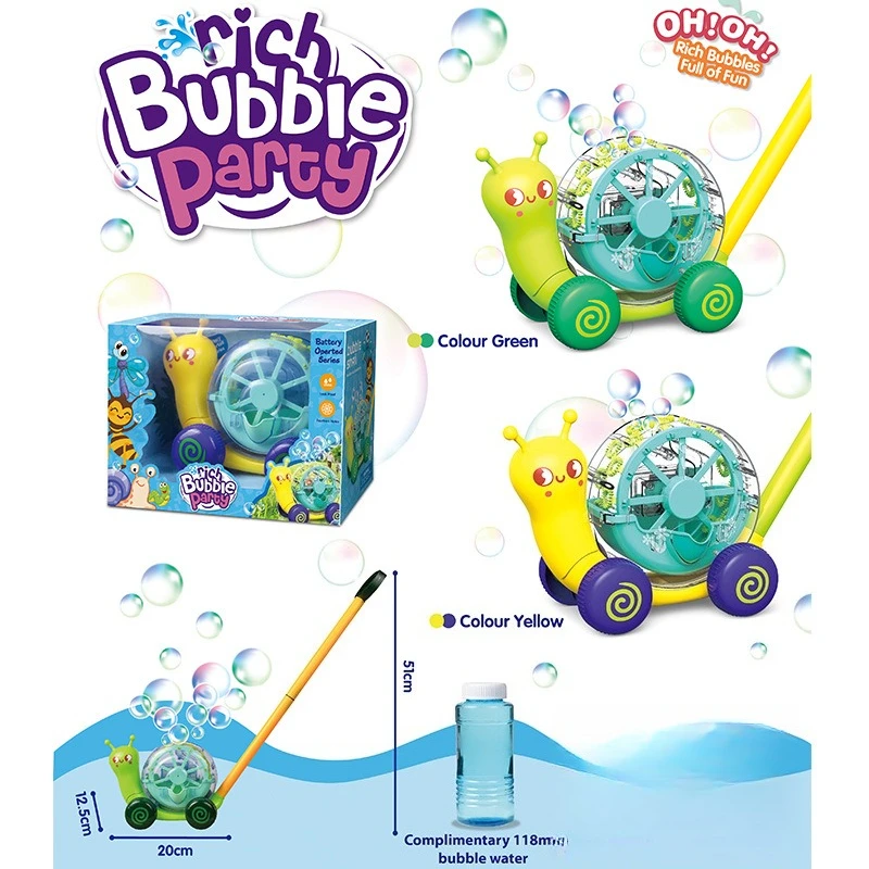 Electric Bubble Snail Cart for Children - Automatic Bubble Machine for Outdoor Play - Parent-Child Bubble Blowing Toy