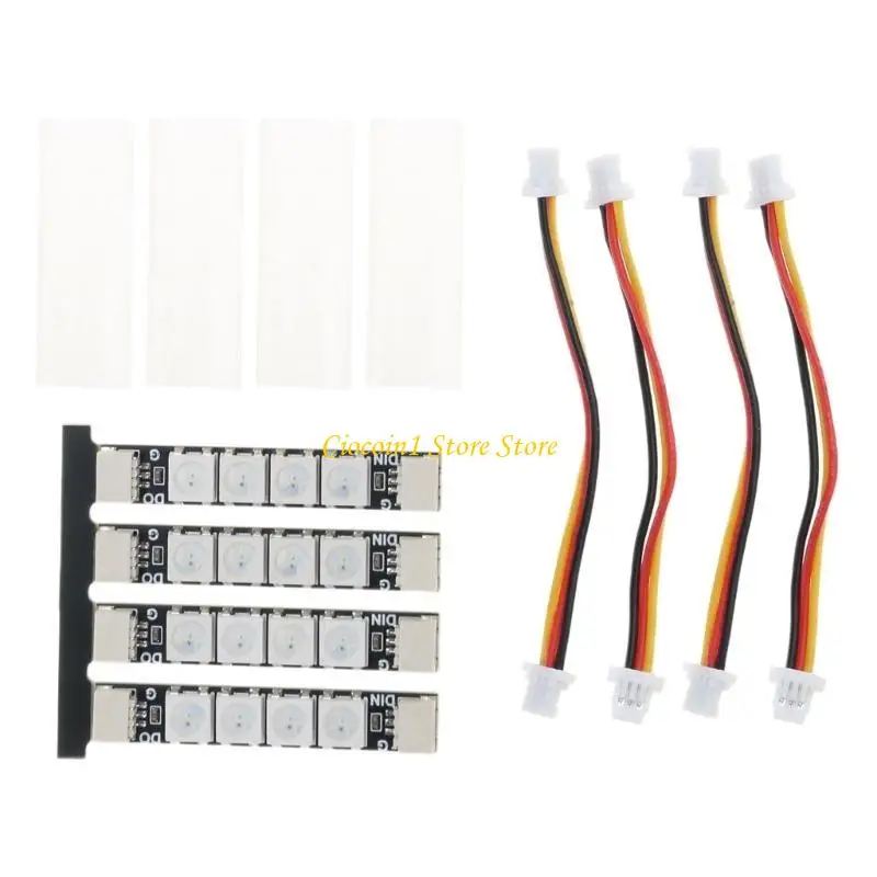 A3PC Racing LED Light Strips 2812 Programmable Lightweight Design for FPV Quadcopters (4 Pieces Set)