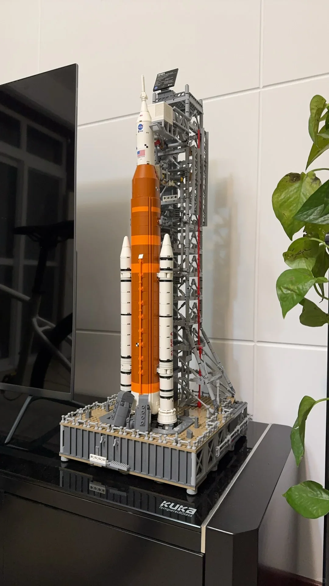 نموذج جديد لنظام إطلاق صاروخ الفضاء MOC لتزيين مكعبات البناء لهدية مهرجان الأطفال الأولاد